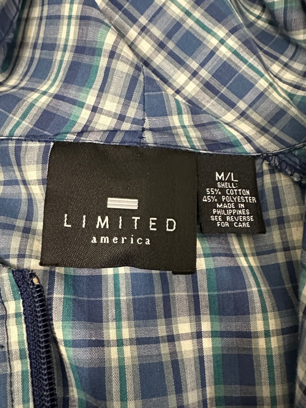 The  Limited Half Zip Plaid Hoodie Pullover - Picture 7 of 8